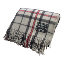 Load image into Gallery viewer, Recycled Wool Scottish Tartan Blanket - Grey
