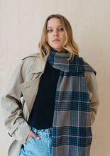 Load image into Gallery viewer, Lambswool Scarf | Brown Glen Check
