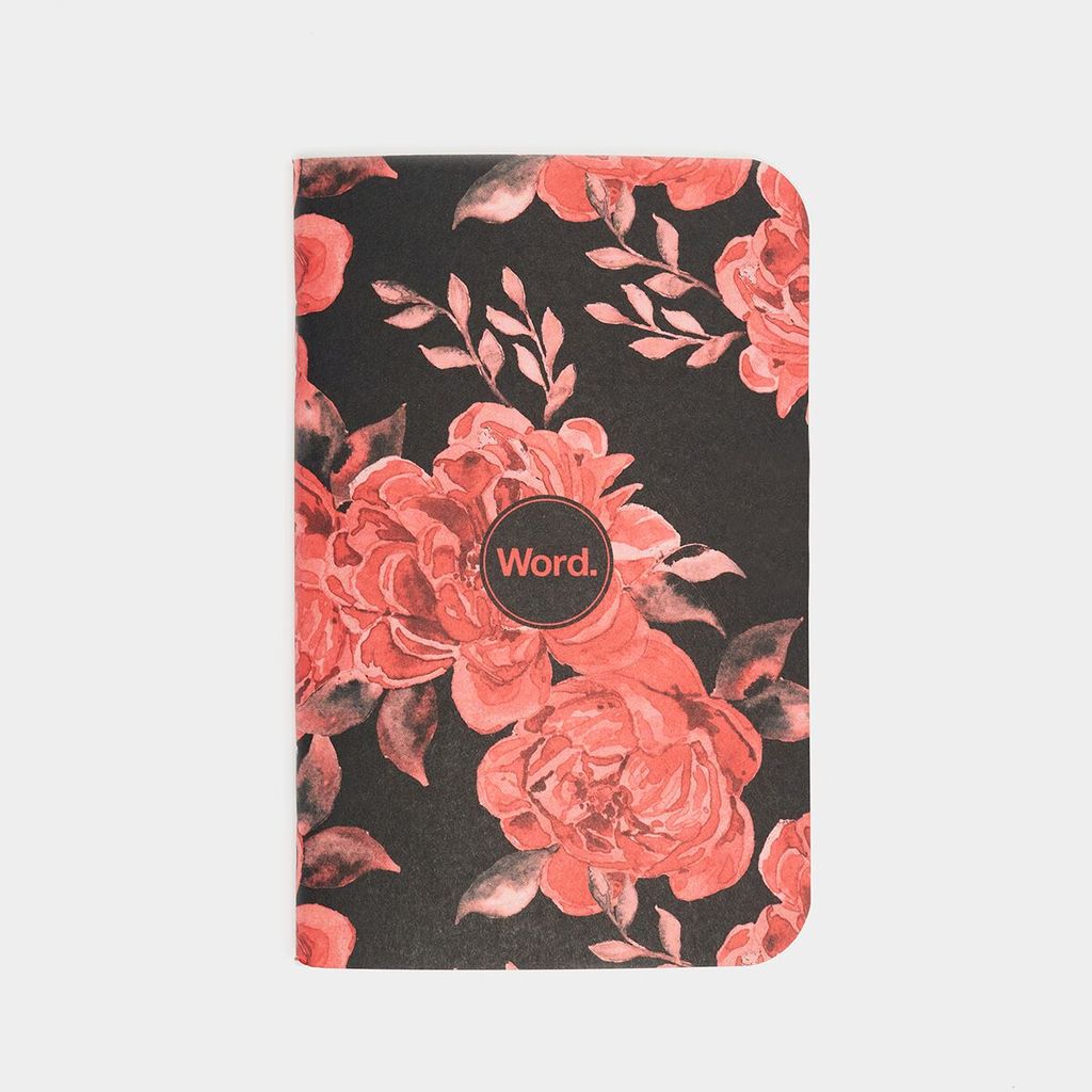 Black Floral Notebook | 3 Pack
