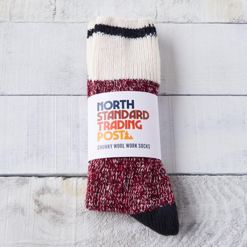 Chunky Wool Work Sock | Red