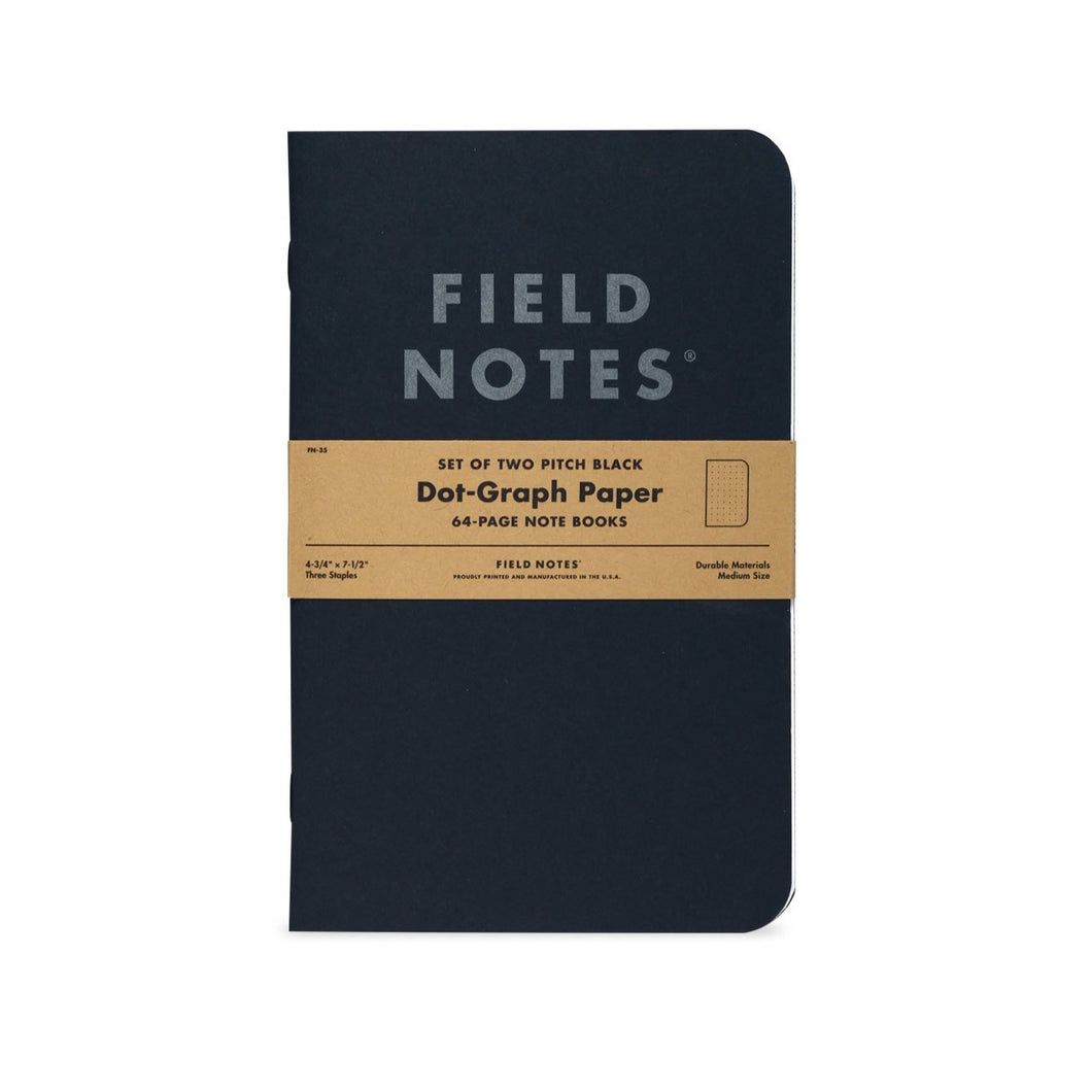 Pitch Black Memo | Ruled 3 Pack