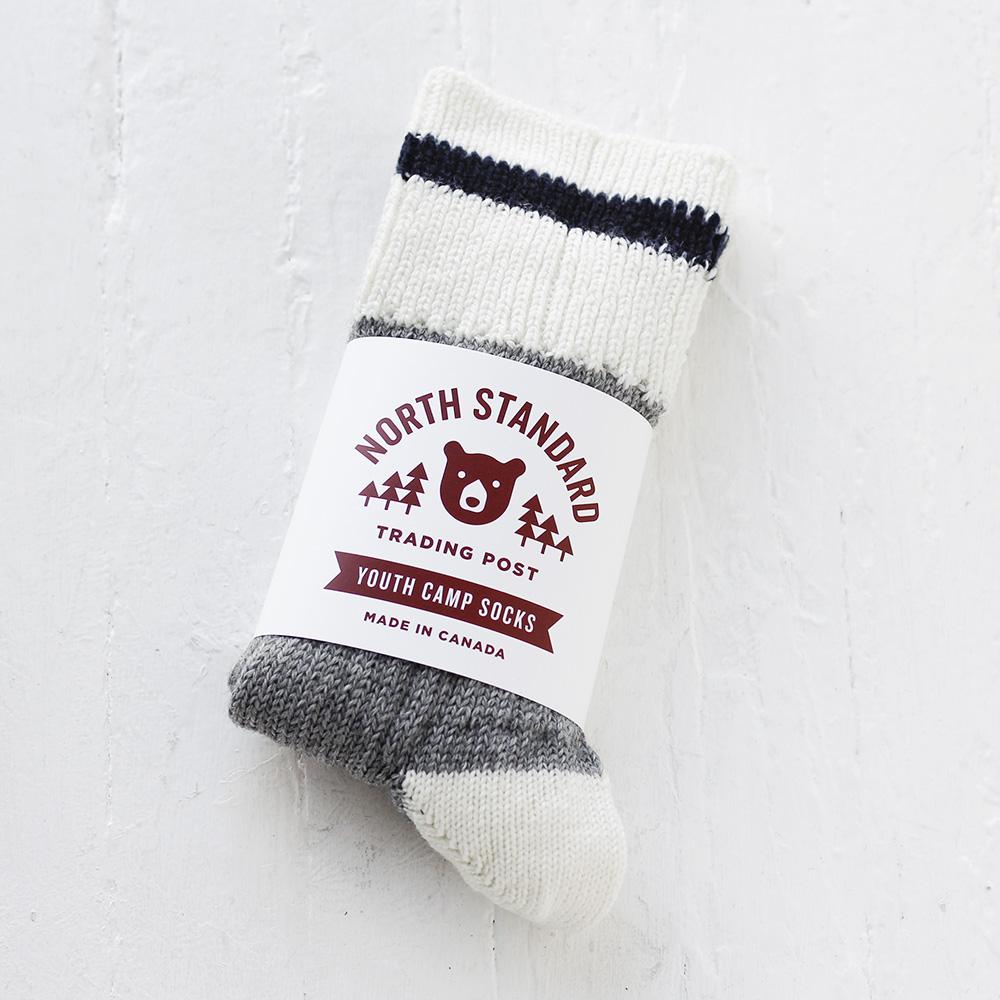 Wool Youth Camp Sock - Navy