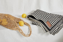 Load image into Gallery viewer, Classic Gingham Linen Picnic Rug
