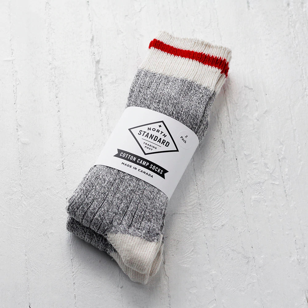 2 Pack Cotton Camp Sock | Red