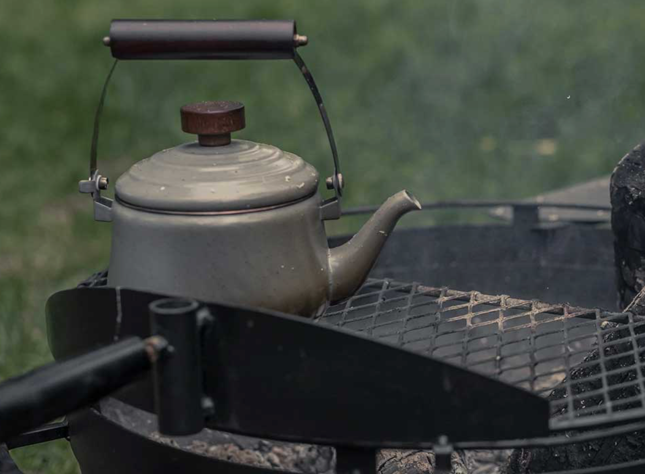 Barebones Enamel Teapot - Slate Gray