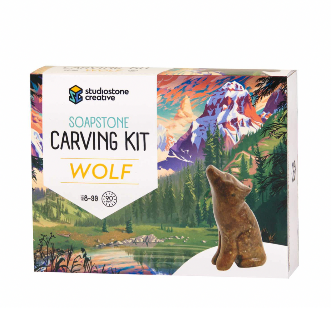 Soapstone Carving Kit | Wolf