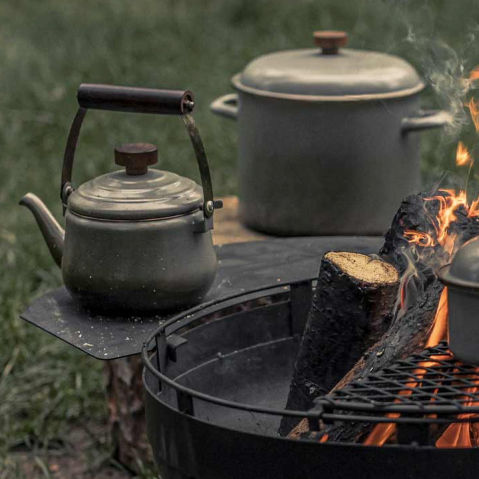 Cowboy Fire Pit Grill Side Table 23