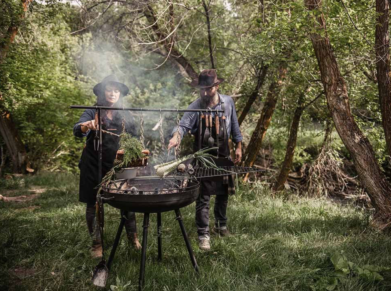 Brasero Barbecue Cowboy Fire Pit Grill 76 cm 30'' - Barebones Living