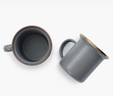 Load image into Gallery viewer, Espresso Enamel Cup Set of 2 | Slate Grey
