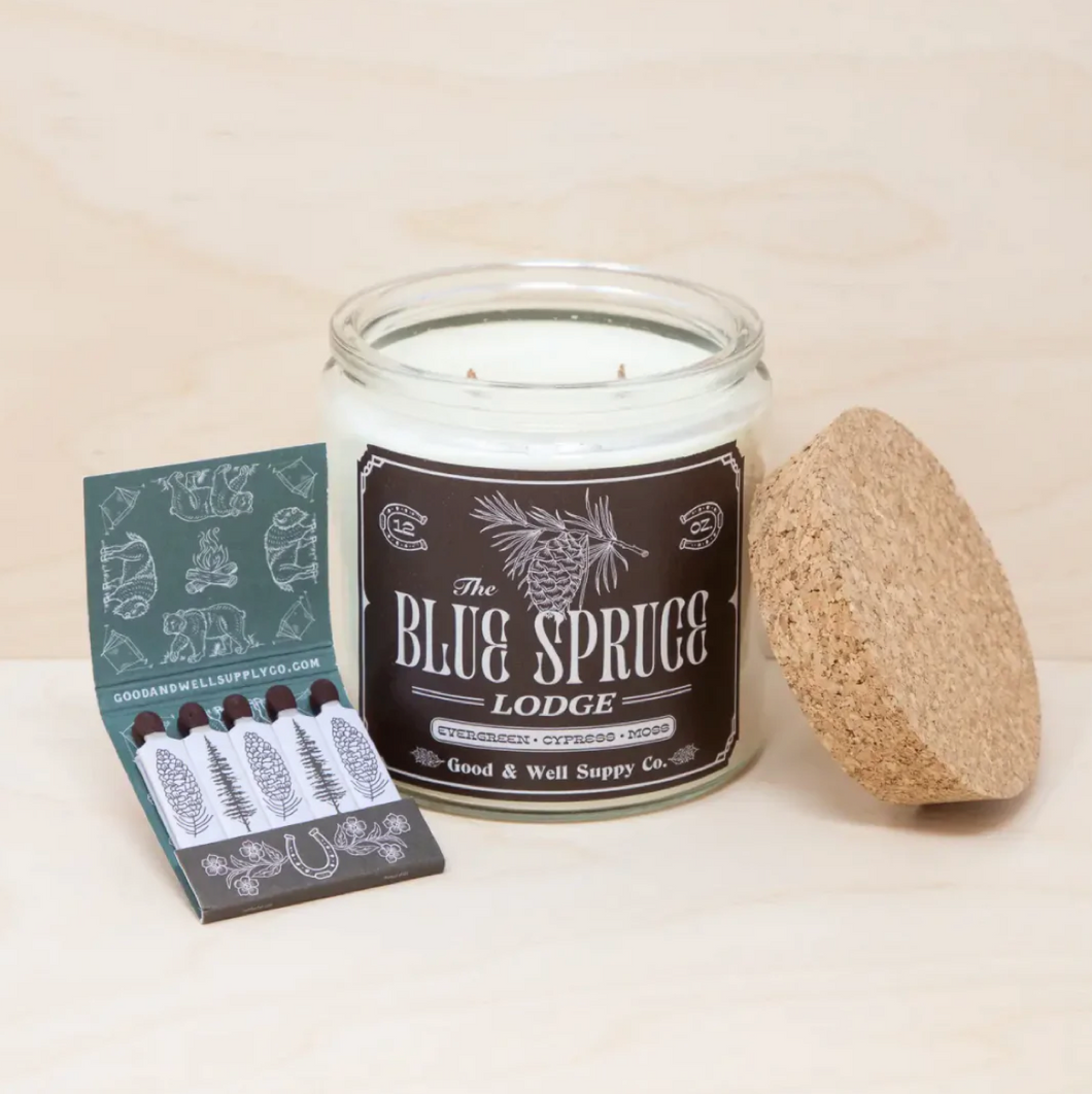Blue Spruce Lodge Candle and Matches