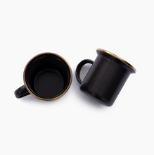 Load image into Gallery viewer, Espresso Enamel Cup Set of 2 | Charcoal
