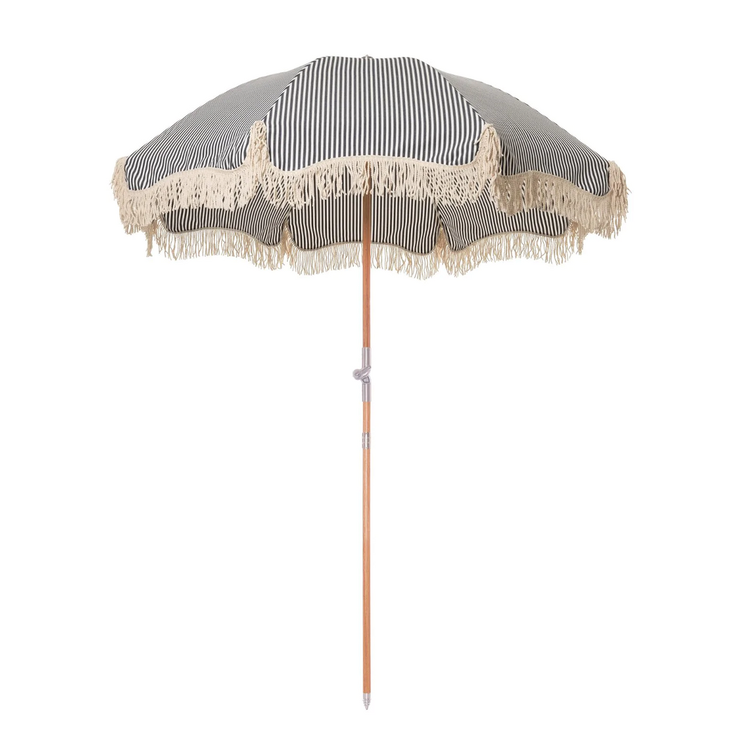 Premium Beach Umbrella | Navy Stripe