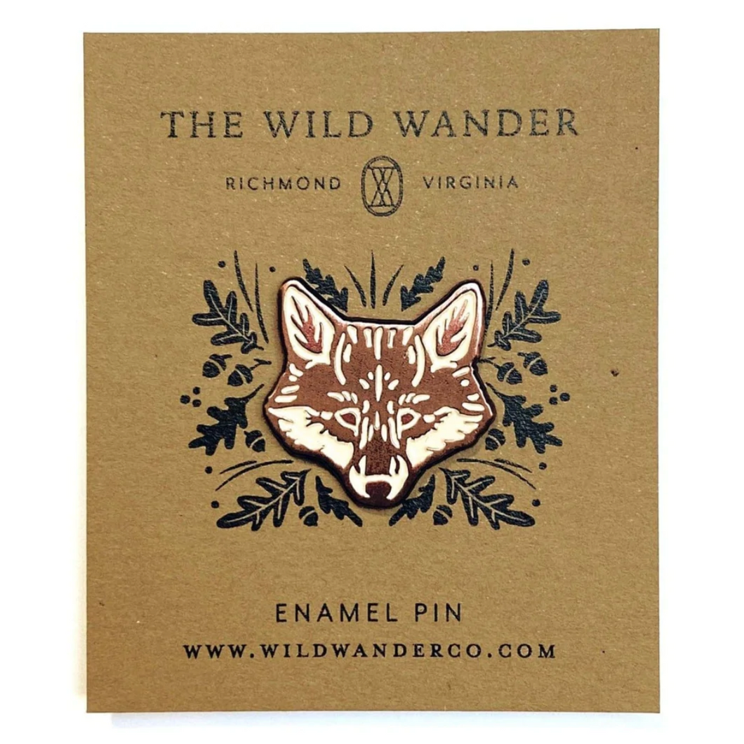 Red Fox Enamel Pin