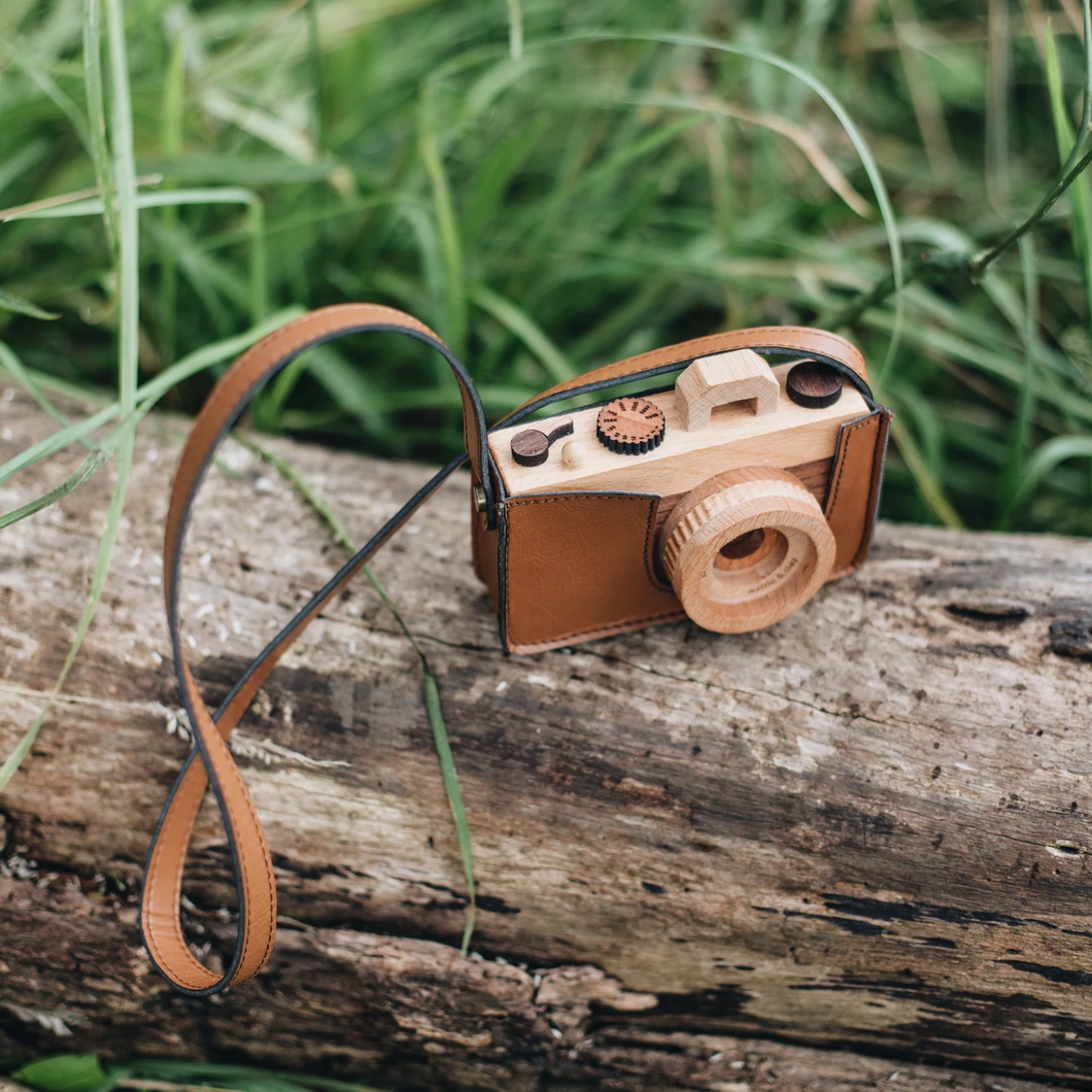 Wooden Camera with Carry Case
