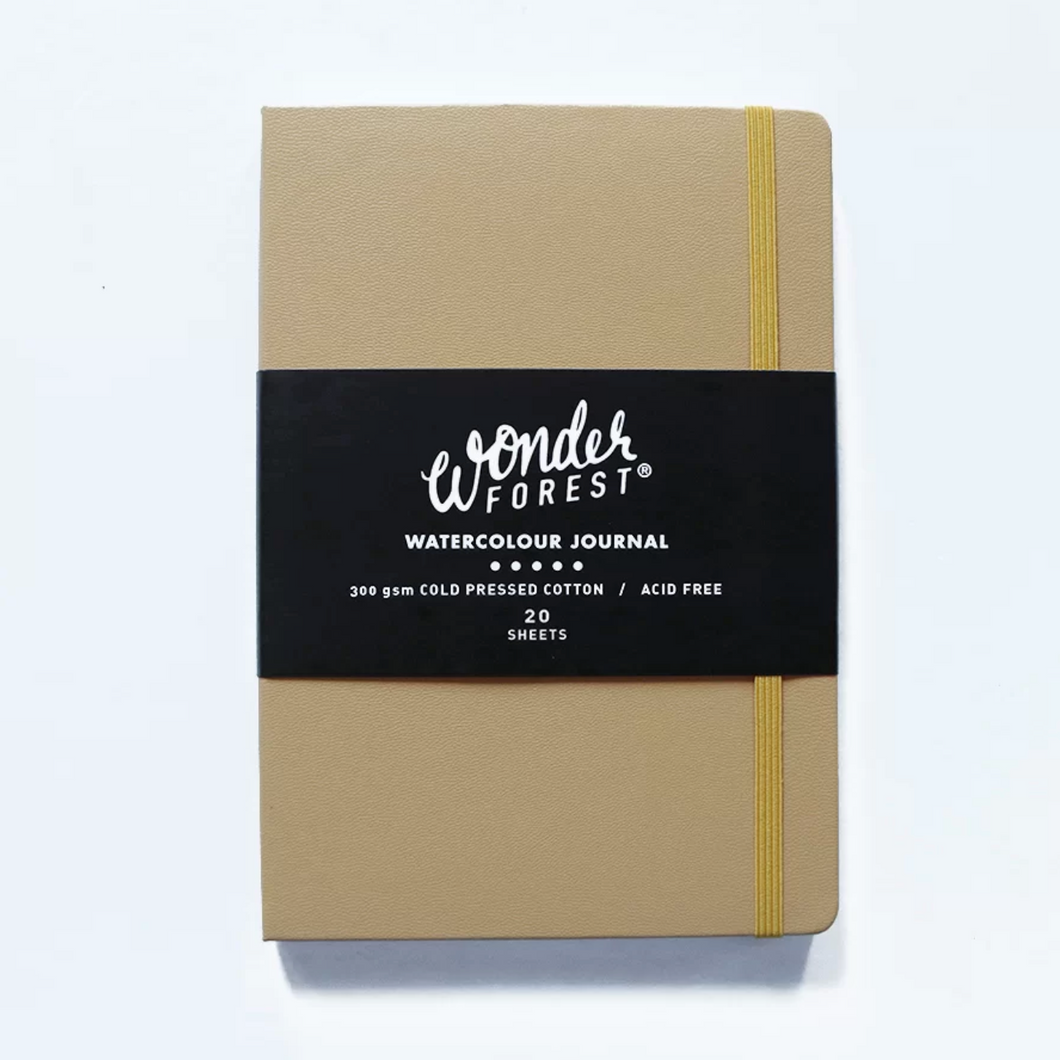 Ochre Hardcover Watercolour Journal | Cold Pressed