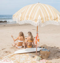 Load image into Gallery viewer, Premium Beach Umbrella | Vintage Yellow Stripe
