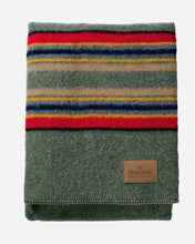Load image into Gallery viewer, Yakima Blanket with Leather Carrier | Green Heather
