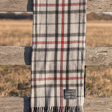 Load image into Gallery viewer, Recycled Wool Scottish Tartan Blanket - Grey
