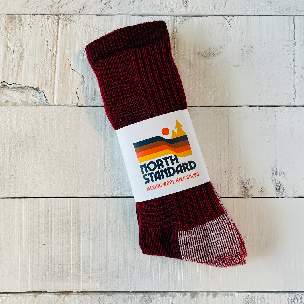 Merino Wool Trail Sock | Burgundy