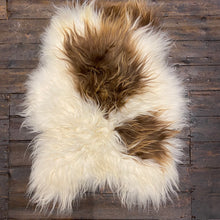 Load image into Gallery viewer, Icelandic Sheepskin Hide | White with Brown Spots
