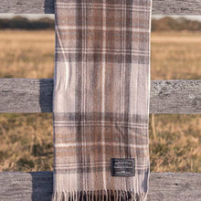 Load image into Gallery viewer, Recycled Wool Scottish Tartan Blanket - Malt
