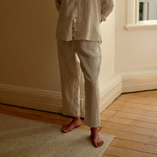 Load image into Gallery viewer, 100% Linen Pants | Grey White Stripe
